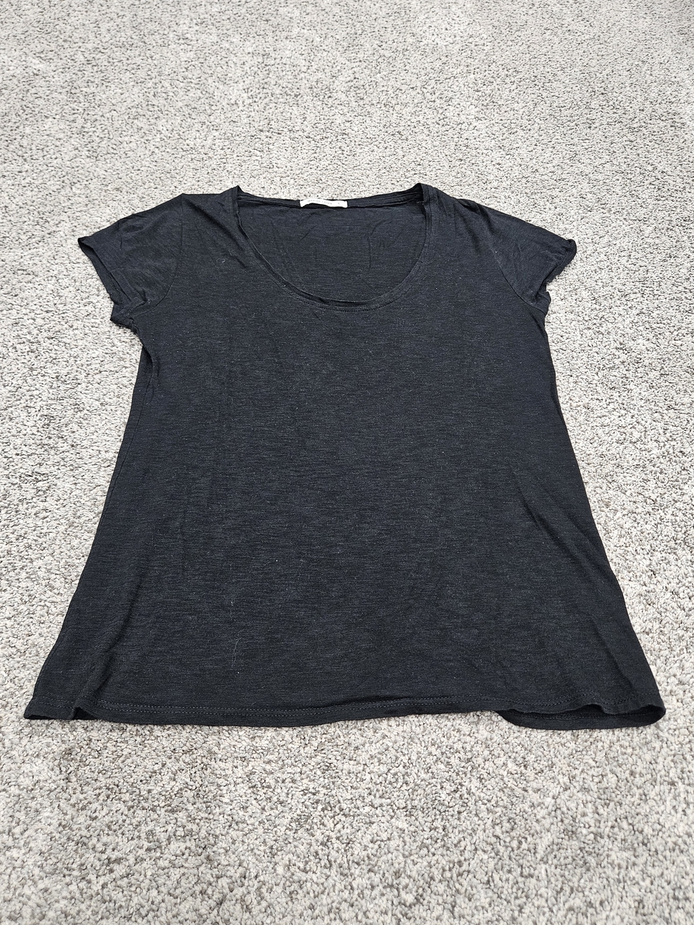 Marine Layer Black Short Sleeve Scoop Neck Tee